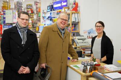 Gute Laune und Freude über die guten Wünsche bei Flo No. 7 in der Mainzergasse.